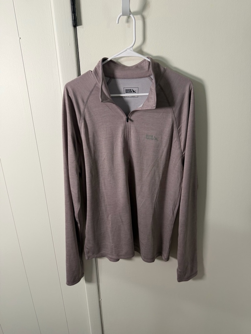 Eddie Bauer Quarter‑Zip Shirt | Men’s Large | Light Purple | NWT